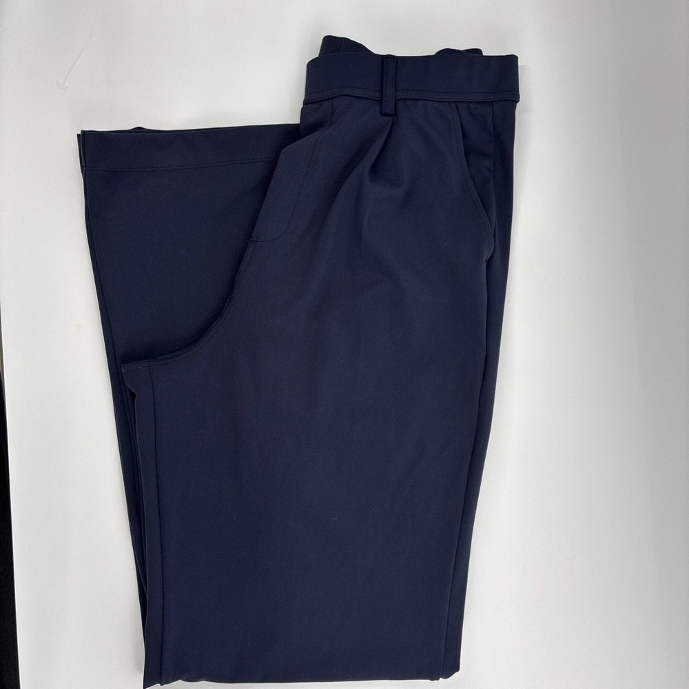 Halara Flex Daystretch High Waisted Navy Straight Leg Work Pants Pull On Medium